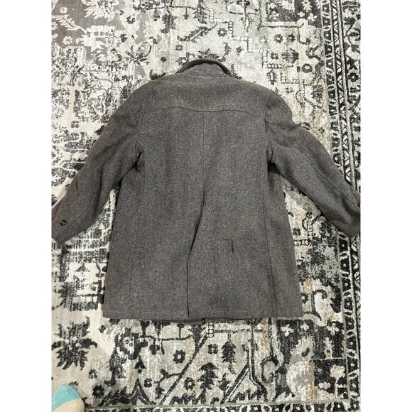 Vintage John Weitz by Casualcraft Mens Vintage Grey Wool Pea Coat Trench coat Si - Picture 2 of 11
